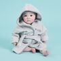Personalised Grey Hooded Towelling Robe, thumbnail 1 of 6