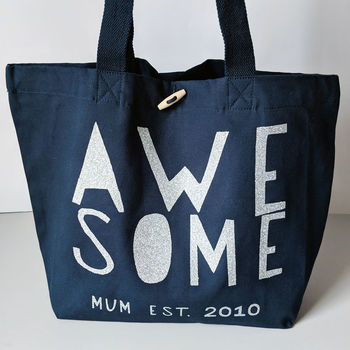 Personalised Awesome Mum Bag, 3 of 12