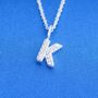 Personalised Sparkle Tiny Initial Necklace, thumbnail 6 of 8