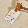 Personalised Child's Drawing Leather Luggage Tag, thumbnail 1 of 5