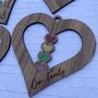 Customised Wood And Resin Heart Wall Hanging, thumbnail 2 of 6