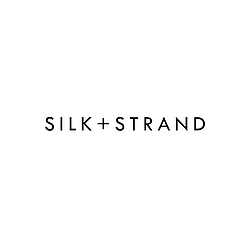 SILK+STRAND written in a bold black font on a white background.