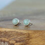 Aquamarine Solid Silver Studs March Birthstone, thumbnail 1 of 4