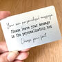 Create Your Own Message Metal Wallet Card Keepsake, thumbnail 1 of 3