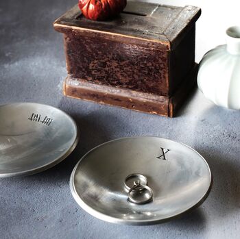 10th Anniversary Gift, Aluminium Pressed Dish. Trinket And Ring Receptacle, 3 of 9