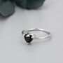 Genuine Black Onyx Ring In Sterling Silver, thumbnail 6 of 11