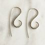 Gold Plated Silver Long S Hook Earrings, thumbnail 6 of 8