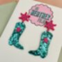 Glitter Cowboy Boot Earrings / Festival Fashion Dangles / Country Western Statement Jewellery / Line Dancing Earrings, thumbnail 2 of 12