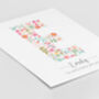 Floral Fun Personalised Initial Print, thumbnail 5 of 7