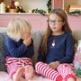 Personalised Embroidered Matching Christmas Gnome Pyjamas, thumbnail 1 of 11