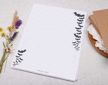 A4 Letter Writing Paper With Halloween Bats, 2 of 6