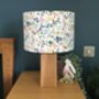 Ashbee Teal Blush Pink Floral Drum Lampshade, thumbnail 1 of 9