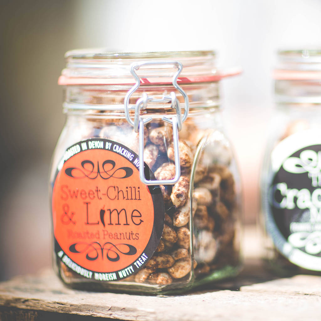 Sweet Chilli And Lime Peanuts Jar By Cracking Nuts