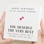 Funny Romantic Husband Birthday Card For Him, thumbnail 1 of 6