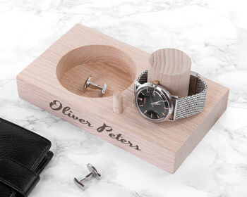 Personalised Oak Watch Stand, 3 of 7
