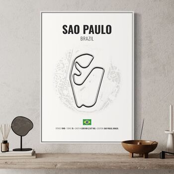 Sao Paulo F1 Track Print F1 Gift, Father's Day Gifts, 2 of 2