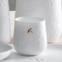 Flora And Fauna Embossed Porcelain Tealight Holder, thumbnail 1 of 4