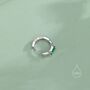 Sterling Silver Minimalist Single Baguette Cut Cz Huggie Hoop, thumbnail 8 of 12