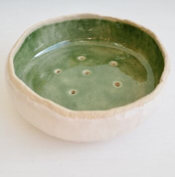 Handmade Celadon Green Pottery Soap Dish, 7 of 11