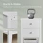 Set Of One/Two Bamboo Bedside Table Cloud White, thumbnail 4 of 6