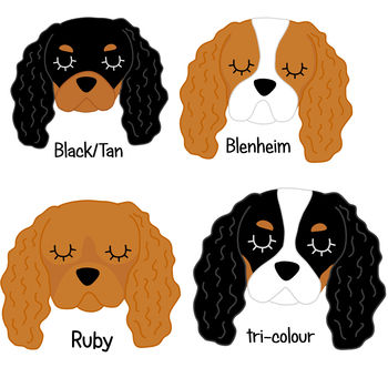Cavalier Christmas Dog Breed Decoration Personalised, 3 of 9