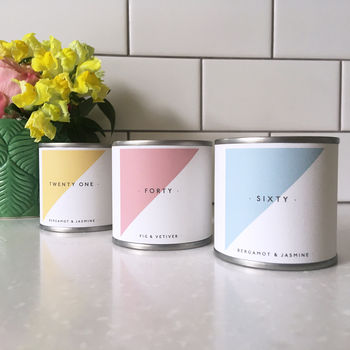 Geometric Pattern Birthday/Thank You Soy Scented Candle, 2 of 12