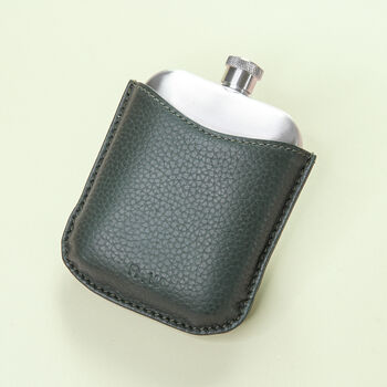 Steel Hip Flask With Premium Leather Sleeve, 2 of 8
