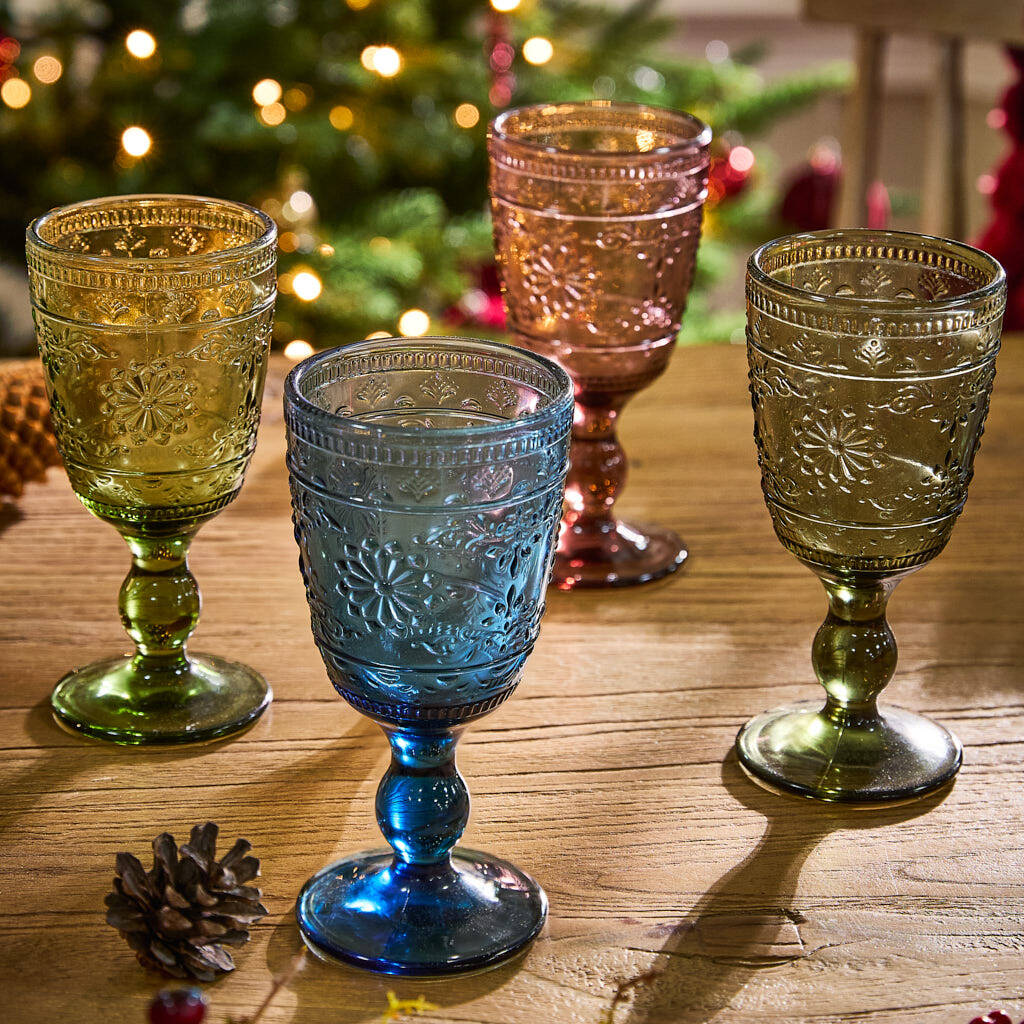 Set Of Four Fontaine Wine Goblets, 1 of 6
