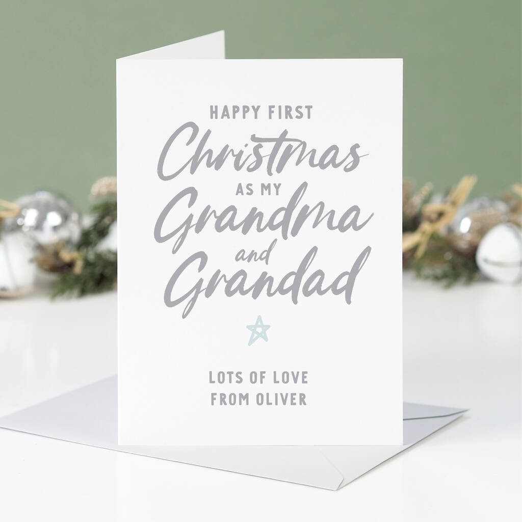 Star First Christmas As My Grandma And Grandad Card