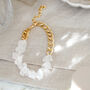 Gold Plate Curb Chain And Quartz Crystal Bracelet, thumbnail 1 of 4