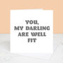 Darling You Are Fit Valentine's Day Card, thumbnail 2 of 3