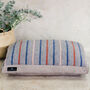 Striped Recycled Wool Dog Bed With Faux Suede Base, thumbnail 2 of 9