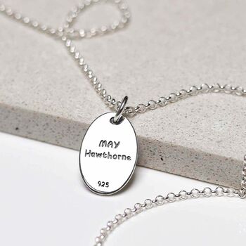 Sterling Silver May Birth Flower Necklace, 4 of 7