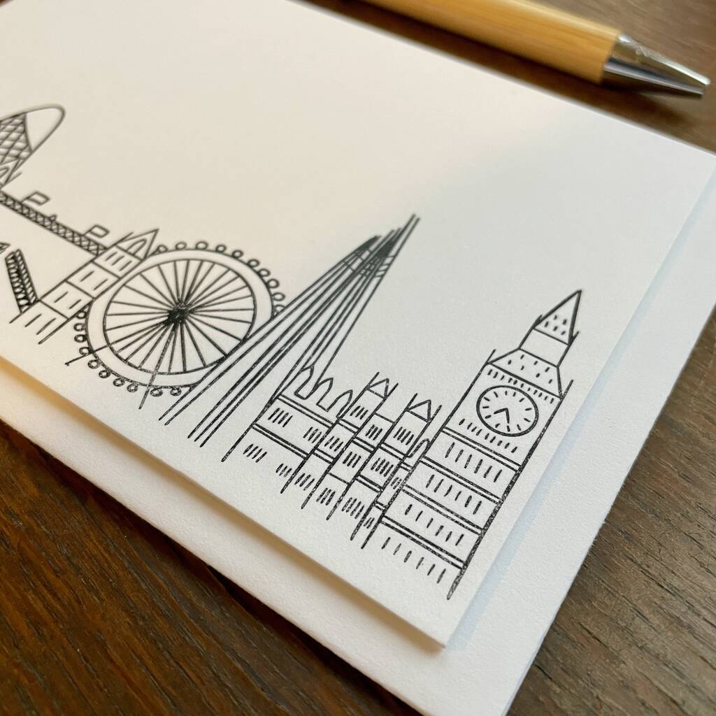 London Landmarks Pressed Luxury Note Cards By Lunella