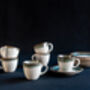 Turquoise Set Of Six Porcelain Espresso Cup And Saucer, thumbnail 5 of 12