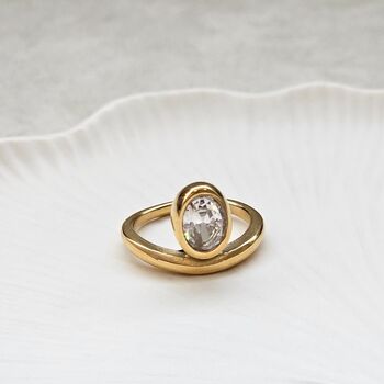 Floating Oval Diamond Ring, 9 of 9