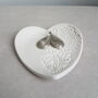 Henna Pattern Heart Shaped Clay Trinket Dish, thumbnail 1 of 4