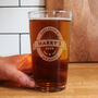 Custom Beer Label Style Pint Glass, thumbnail 1 of 7