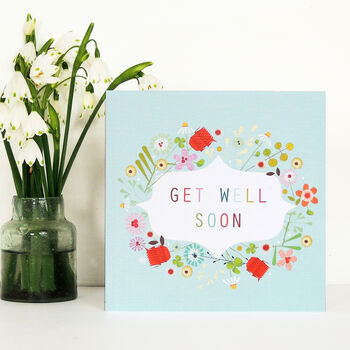 Floral Get Well Soon Card, 3 of 3