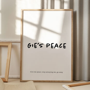 'Gie's Peace' Scottish Print, 2 of 2