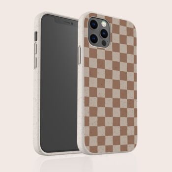 Y2k Almond Check Bio Phone Case, 3 of 8