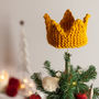 Chunky Knit Crown Christmas Tree Topper, thumbnail 2 of 4