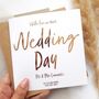 On Your Wedding Day | Personalised Wedding Card, thumbnail 2 of 3