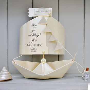 Wedding Paper Boat Card Gift Keepsake, 4 of 12