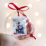 Personalised Photo And Message Glass Christmas Bauble, thumbnail 1 of 4