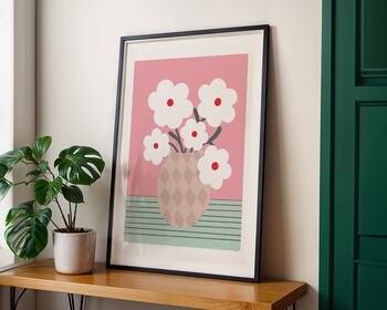 Daisy Vase Art Print, 3 of 6