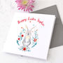Personalised Easter Bunny Floral Card, thumbnail 1 of 2