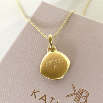Personalised Pebble Necklace With Adjustable Chain, 5 of 12