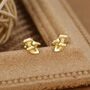 Sterling Silver Chanterelle Mushroom 18 G Screw Back Stud Earrings With Ball Backs, thumbnail 3 of 12