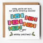 You're Crackers Funny Christmas Card, thumbnail 1 of 2